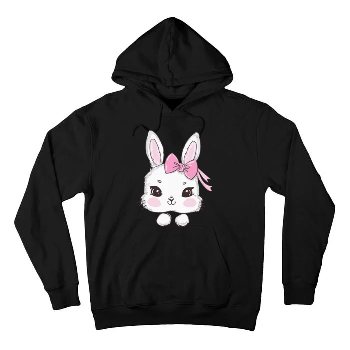 Easter Bunny  Ladies Easter eggs basket Tall Hoodie