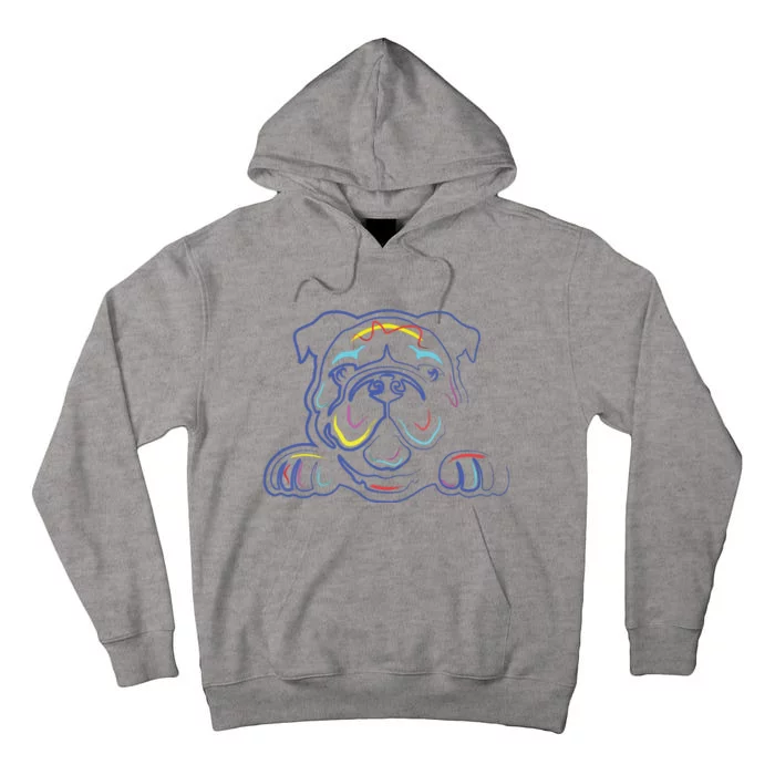 English Bulldog Lovers Line Drawing Artsy Bulldog Tall Hoodie