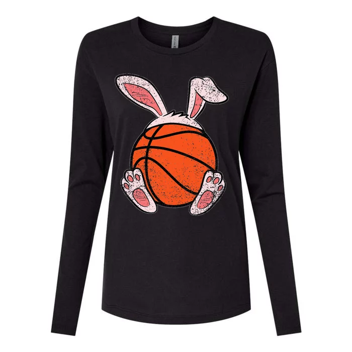 Easter Basketball Lover Bunny Ears Ball Cute Rabbit Sport Womens Cotton Relaxed Long Sleeve T-Shirt