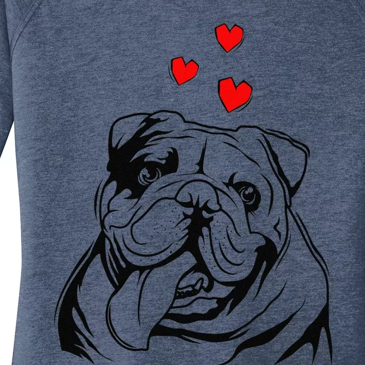 English Bulldog Love Cute Bully Dog Mom Funny Womens Gift Women's Perfect Tri Tunic Long Sleeve Shirt