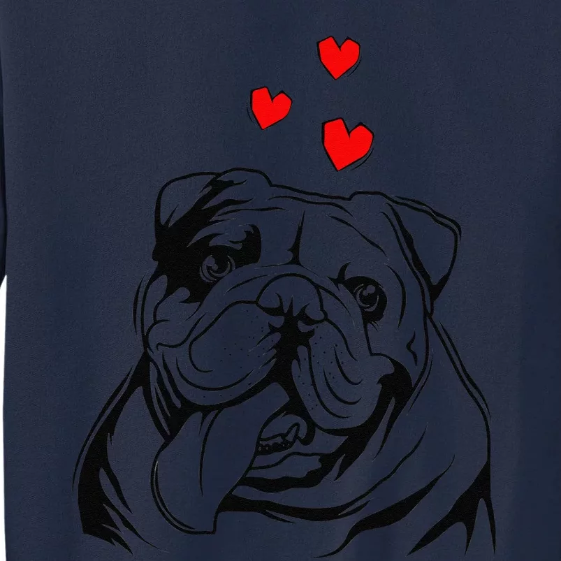 English Bulldog Love Cute Bully Dog Mom Funny Womens Gift Tall Sweatshirt