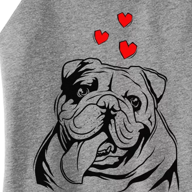 English Bulldog Love Cute Bully Dog Mom Funny Womens Gift Women’s Perfect Tri Rocker Tank