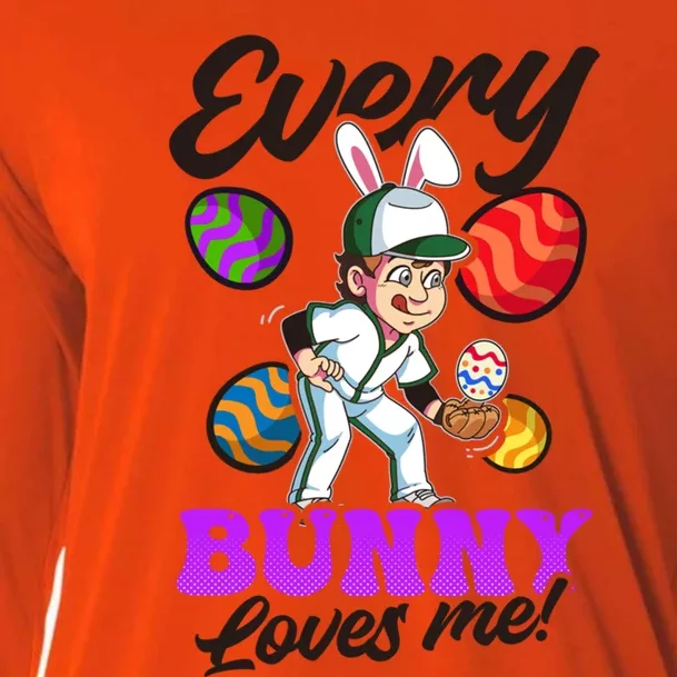 Every Bunny Loves Me Design Easter Baseball Gift Cooling Performance Long Sleeve Crew