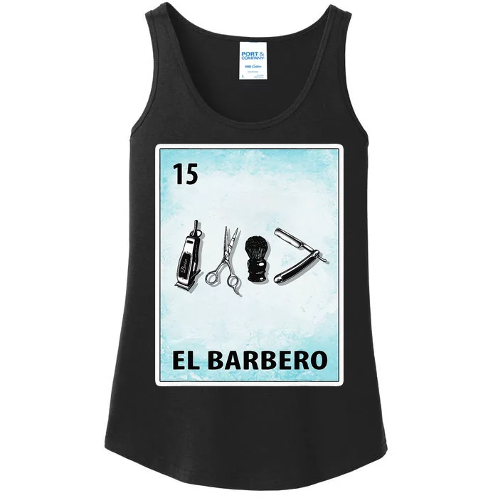 El Barbero Mexican Barber Cards Ladies Essential Tank