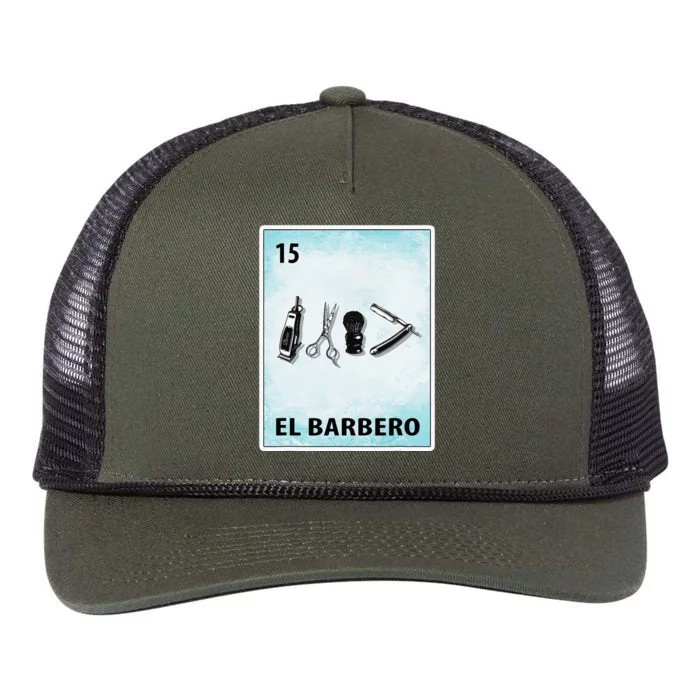 El Barbero Mexican Barber Cards Retro Rope Trucker Hat Cap