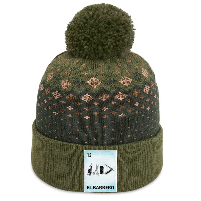 El Barbero Mexican Barber Cards The Baniff Cuffed Pom Beanie