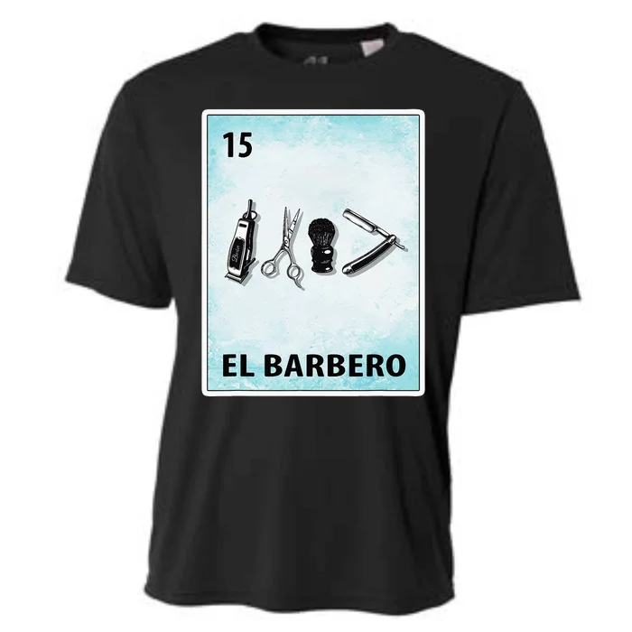 El Barbero Mexican Barber Cards Cooling Performance Crew T-Shirt