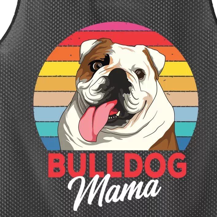 English Bulldog Mama Mom Women Mesh Reversible Basketball Jersey Tank