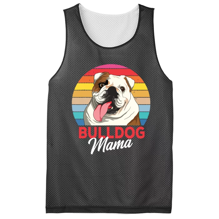 English Bulldog Mama Mom Women Mesh Reversible Basketball Jersey Tank