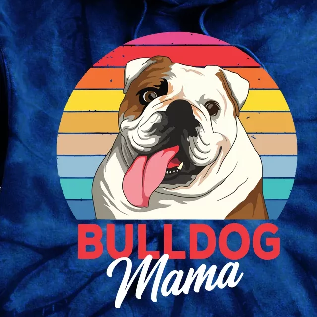 English Bulldog Mama Mom Women Tie Dye Hoodie