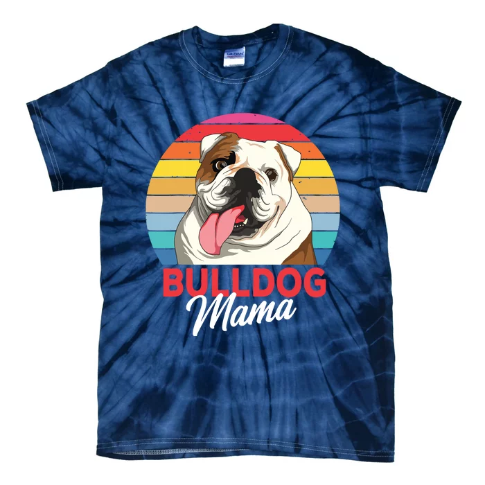 English Bulldog Mama Mom Women Tie-Dye T-Shirt