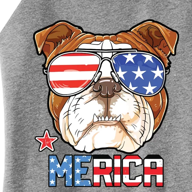 English Bulldog Merica 4th Of July T Boy Dog Puppy Women’s Perfect Tri Rocker Tank