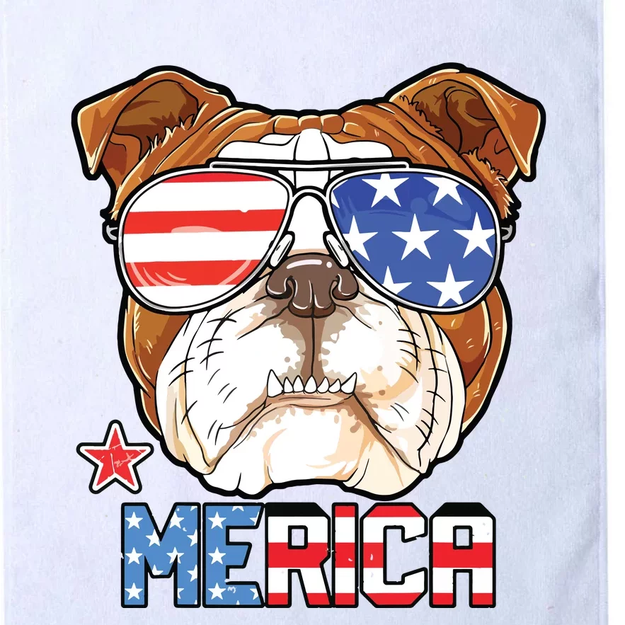 English Bulldog Merica 4th Of July T Boy Dog Puppy Platinum Collection Golf Towel