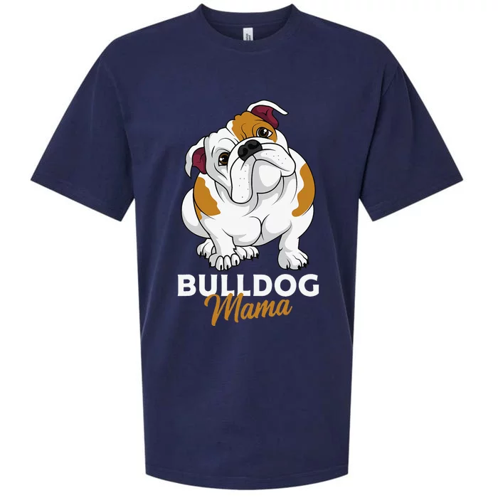 English Bulldog Mama Cute Bully Dog Mom Funny Sueded Cloud Jersey T-Shirt