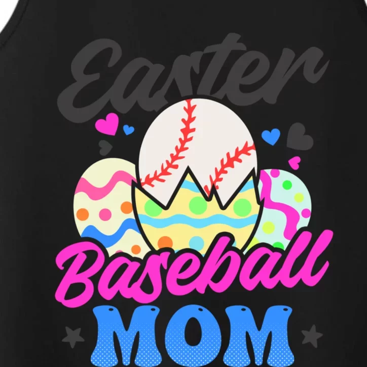 Easter Baseball Mom Design Easter Baseball Gift Performance Tank