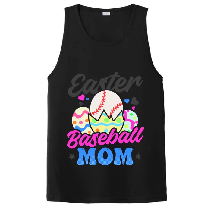 Easter Baseball Mom Design Easter Baseball Gift Performance Tank