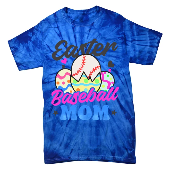 Easter Baseball Mom Design Easter Baseball Gift Tie-Dye T-Shirt