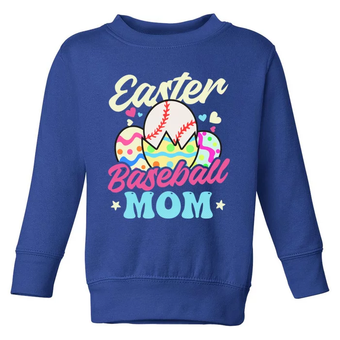 Easter Baseball Mom Design Easter Baseball Gift Toddler Sweatshirt