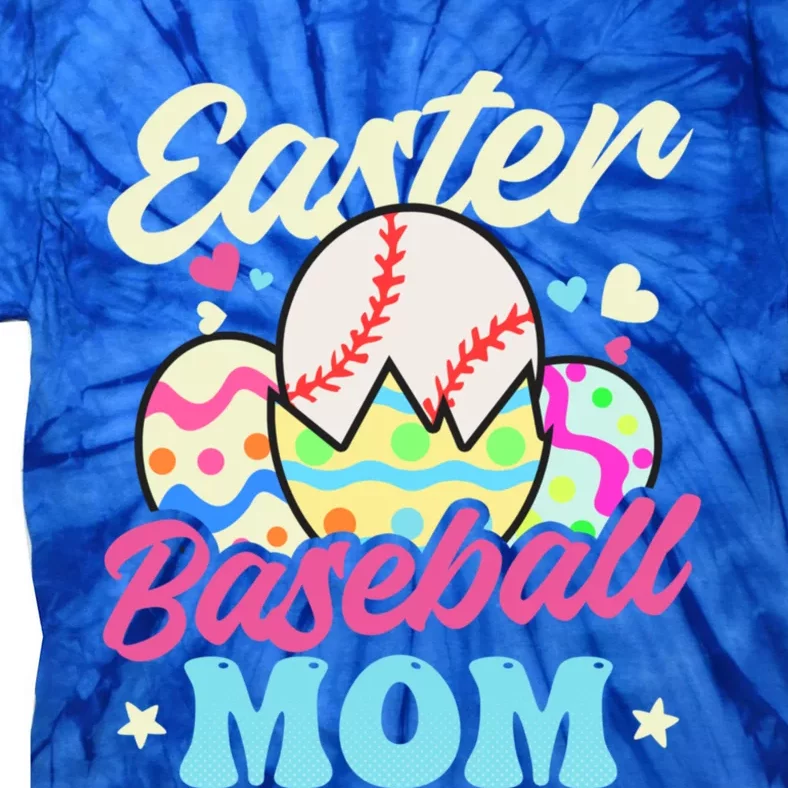 Easter Baseball Mom Design Easter Baseball Gift Tie-Dye T-Shirt