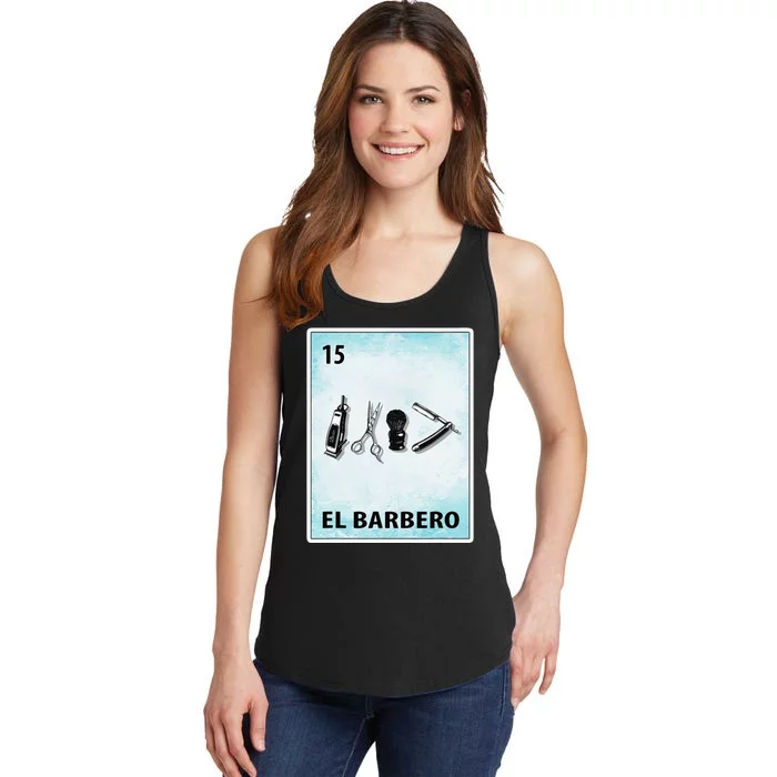 El Barbero Mexican Barber Cards Ladies Essential Tank