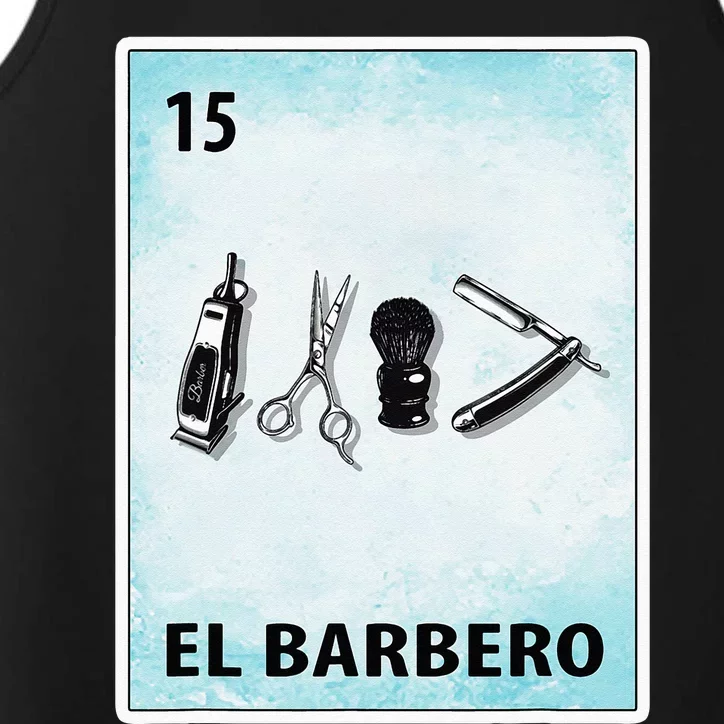 El Barbero Mexican Barber Cards Performance Tank