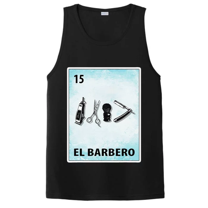 El Barbero Mexican Barber Cards Performance Tank