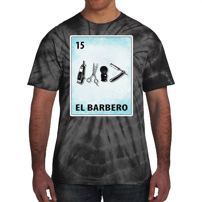 El Barbero Mexican Barber Cards Tie-Dye T-Shirt