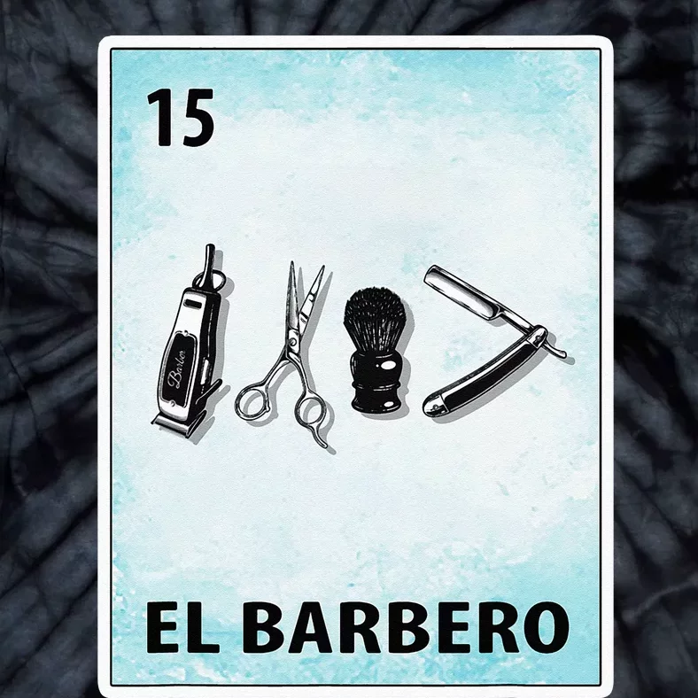 El Barbero Mexican Barber Cards Tie-Dye T-Shirt