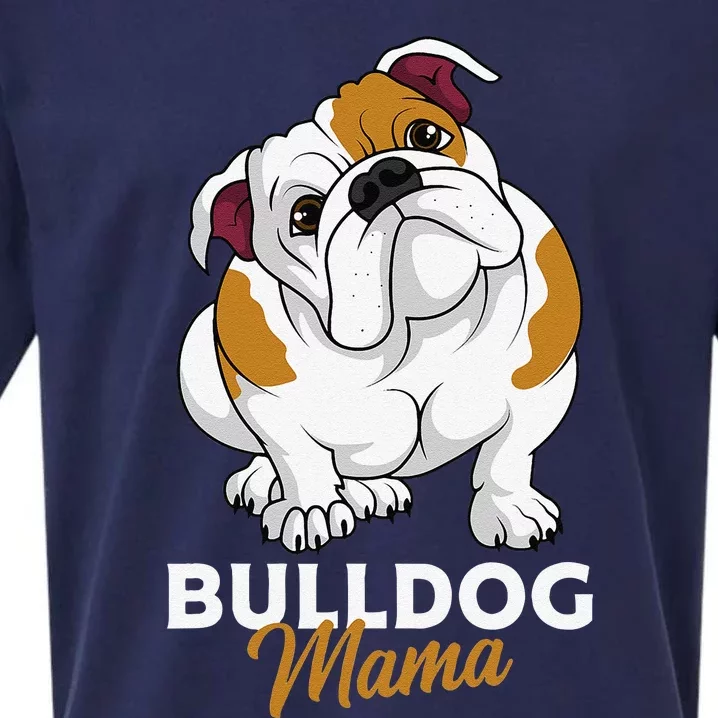 English Bulldog Mama Cute Bully Dog Mom Funny Gift Sueded Cloud Jersey T-Shirt