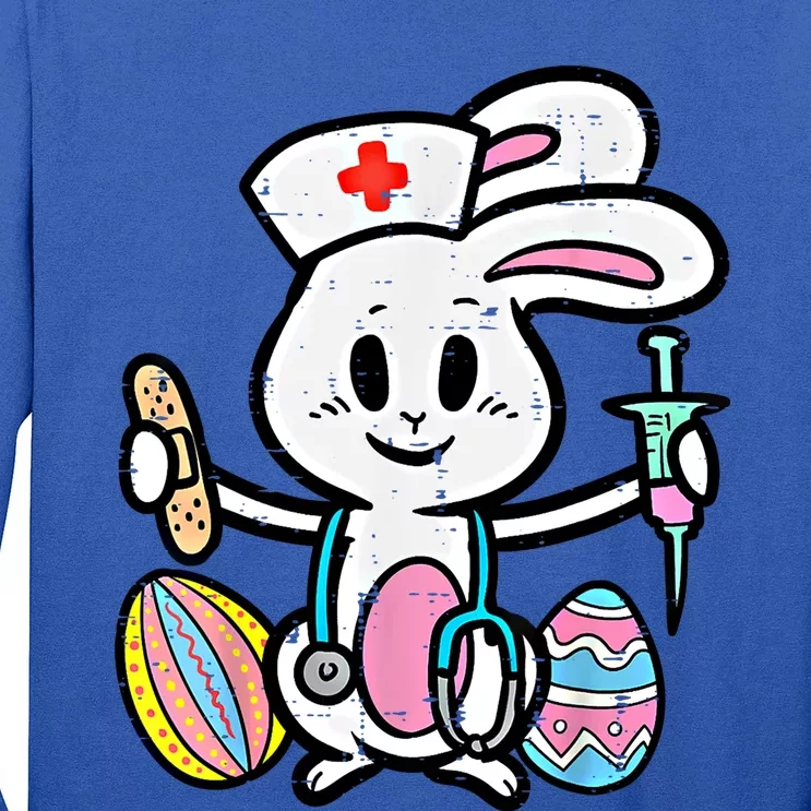 Easter Bunny Nurse Stethoscope Cute Rabbit Scrub Top Gift Long Sleeve Shirt