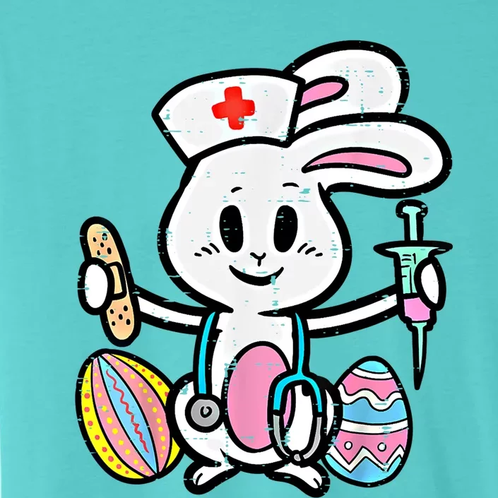 Easter Bunny Nurse Stethoscope Cute Rabbit Scrub Top Gift ChromaSoft Performance T-Shirt