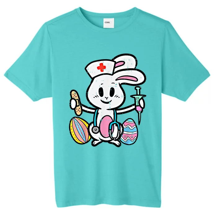 Easter Bunny Nurse Stethoscope Cute Rabbit Scrub Top Gift ChromaSoft Performance T-Shirt