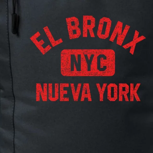 El Bronx Nueva York Nyc Gym Style Distressed Red Print Gift Daily Commute Backpack