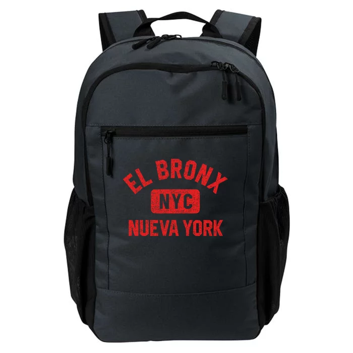 El Bronx Nueva York Nyc Gym Style Distressed Red Print Gift Daily Commute Backpack