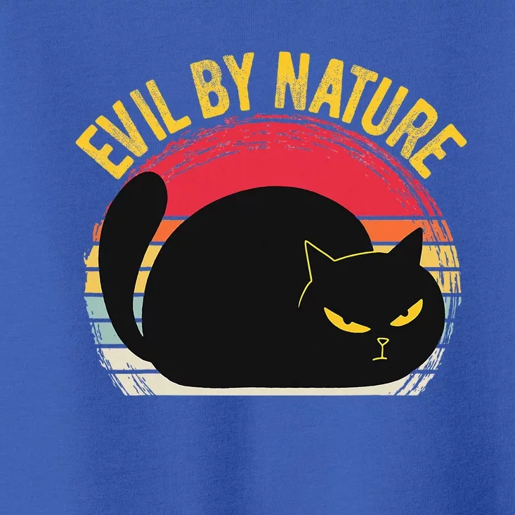 Evil By Nature Retro Horror Cat Toddler T-Shirt