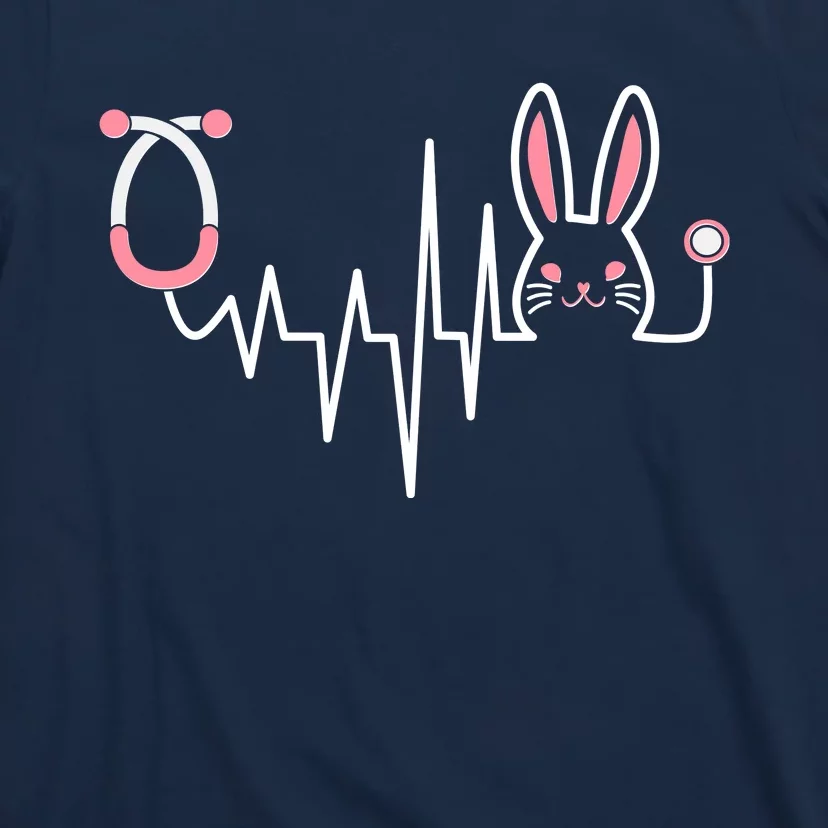 Easter Bunny Nurse Doctor Stethoscope Heartbeat T-Shirt