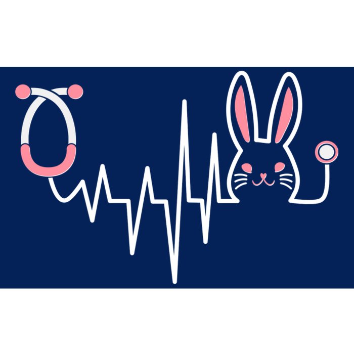 Easter Bunny Nurse Doctor Stethoscope Heartbeat Bumper Sticker