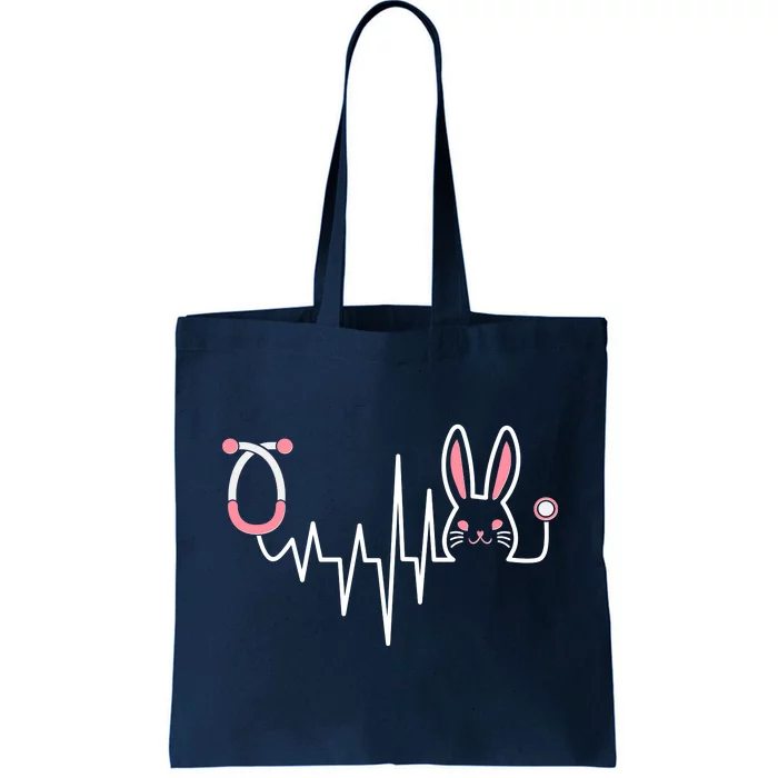 Easter Bunny Nurse Doctor Stethoscope Heartbeat Tote Bag