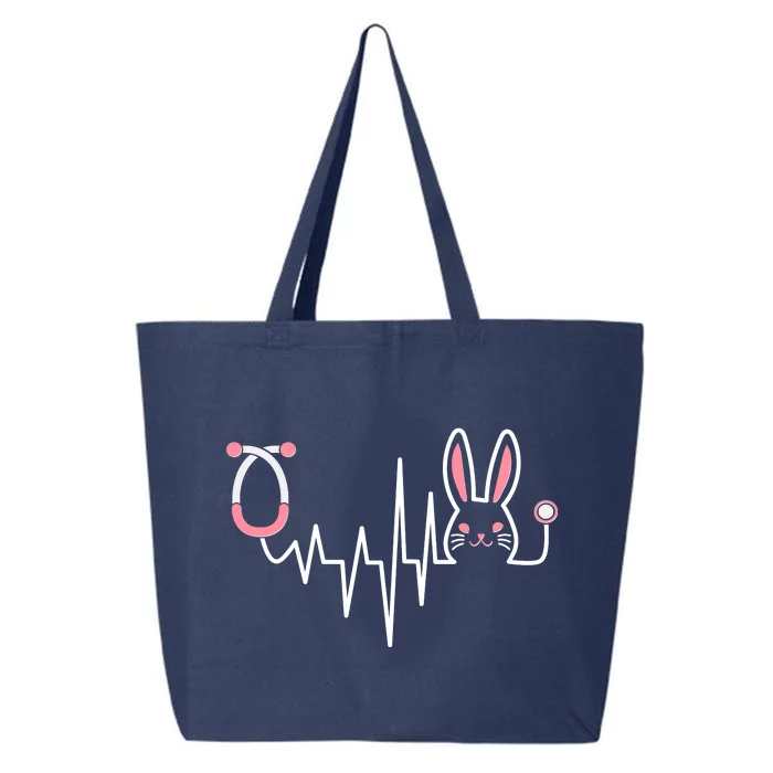 Easter Bunny Nurse Doctor Stethoscope Heartbeat 25L Jumbo Tote