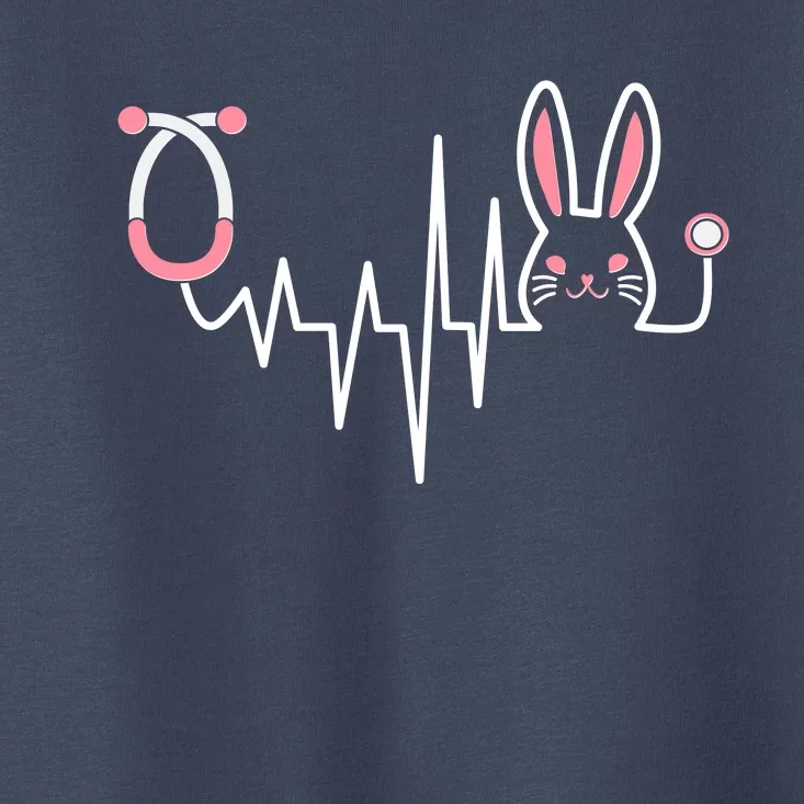 Easter Bunny Nurse Doctor Stethoscope Heartbeat Toddler T-Shirt