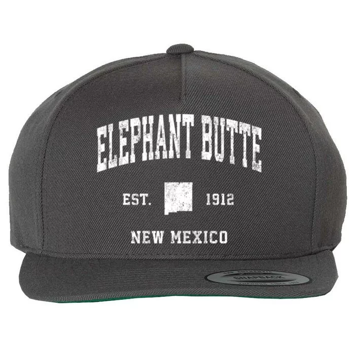 Elephant Butte New Mexico Nm Vintage Athletic Wool Snapback Cap