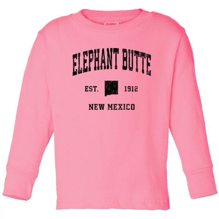 Elephant Butte New Mexico Nm Vintage Athletic Toddler Long Sleeve Shirt