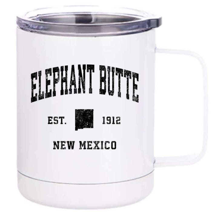 Elephant Butte New Mexico Nm Vintage Athletic Front & Back 12oz Stainless Steel Tumbler Cup