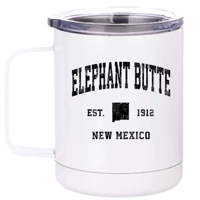 Elephant Butte New Mexico Nm Vintage Athletic Front & Back 12oz Stainless Steel Tumbler Cup