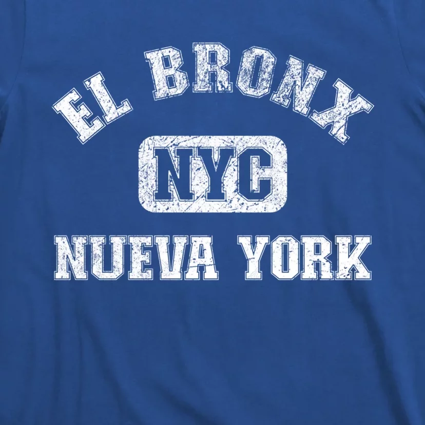 El Bronx Nueva York Nyc Gym Style Distressed Funny Gift T-Shirt