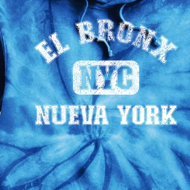 El Bronx Nueva York Nyc Gym Style Distressed Funny Gift Tie Dye Hoodie