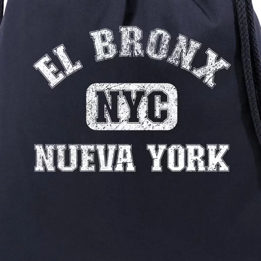 El Bronx Nueva York Nyc Gym Style Distressed Funny Gift Drawstring Bag