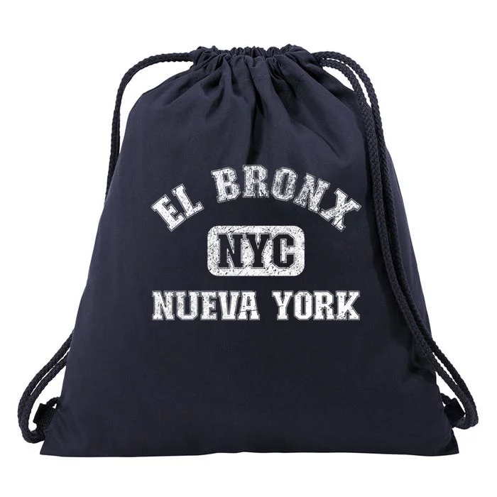 El Bronx Nueva York Nyc Gym Style Distressed Funny Gift Drawstring Bag