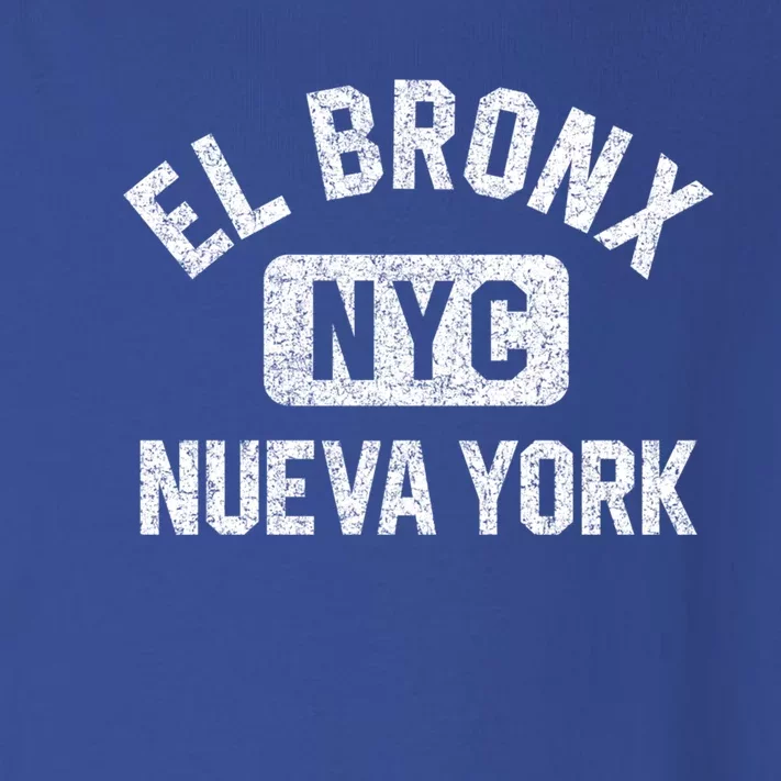 El Bronx Nueva York Nyc Gym Style Distressed White Print Funny Gift Toddler Long Sleeve Shirt