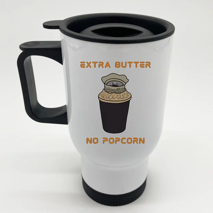 Extra Butter No Popcorn Dune Popcorn Bucket Front & Back Stainless Steel Travel Mug